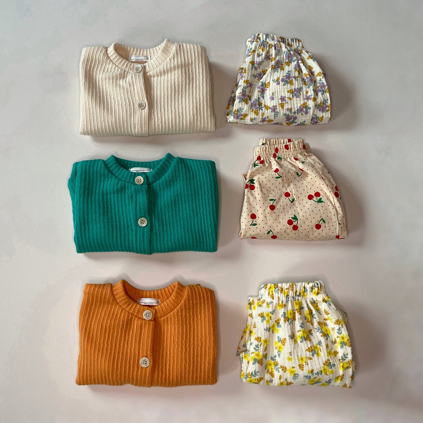 Rib Cardigan - Orange