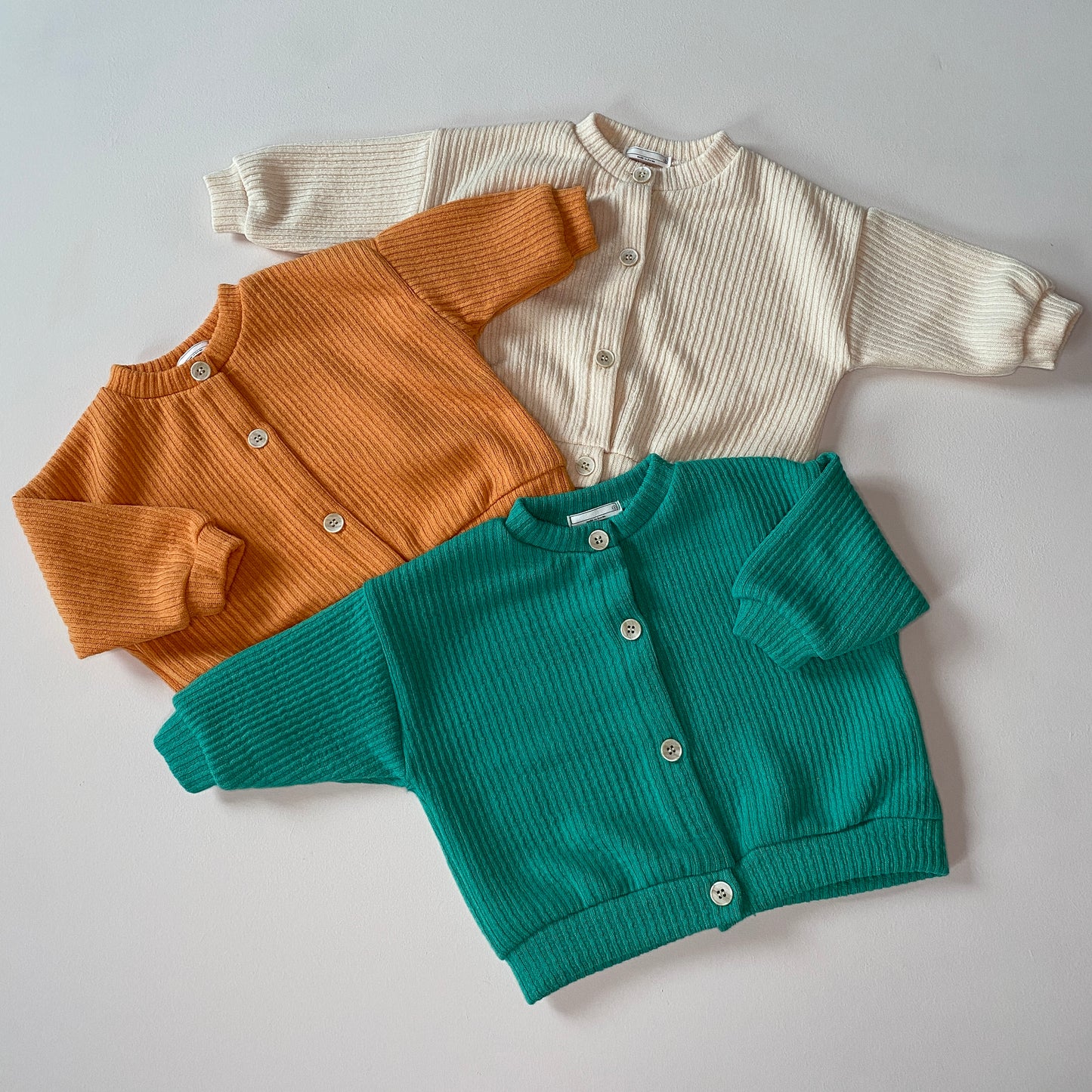 Rib Cardigan - Orange