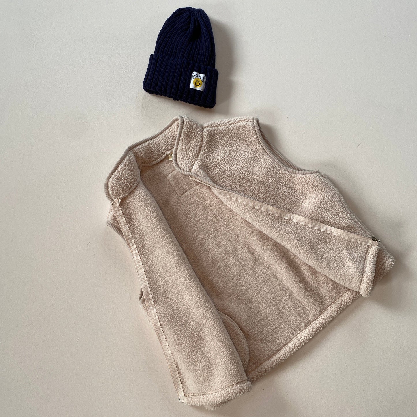 Fleece vest - Beige