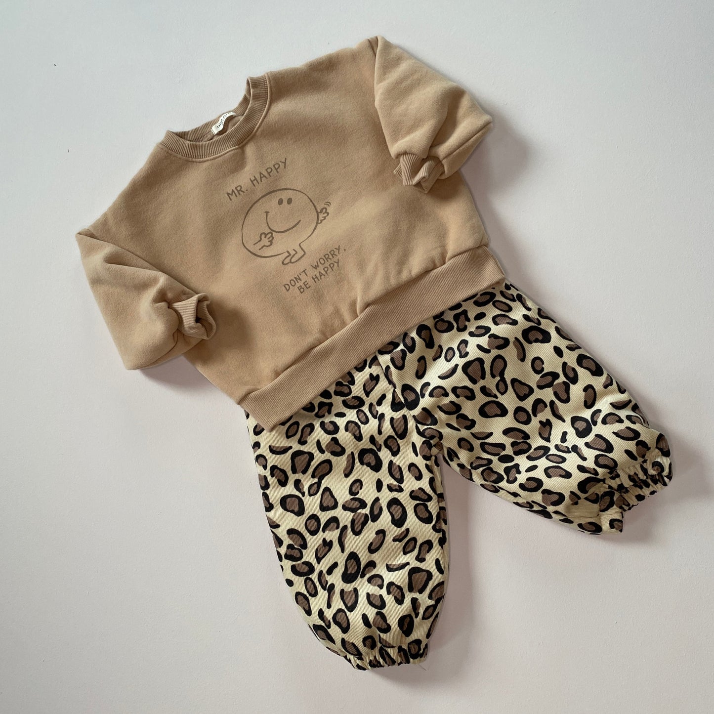 Leopard rib pants