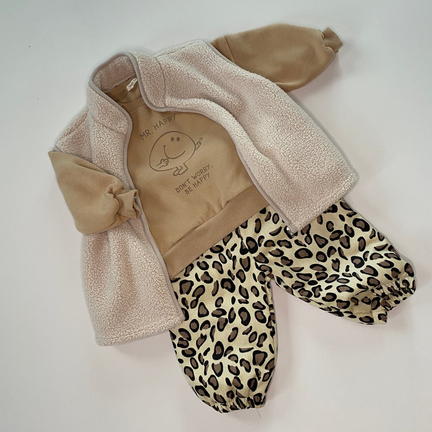 Leopard rib pants