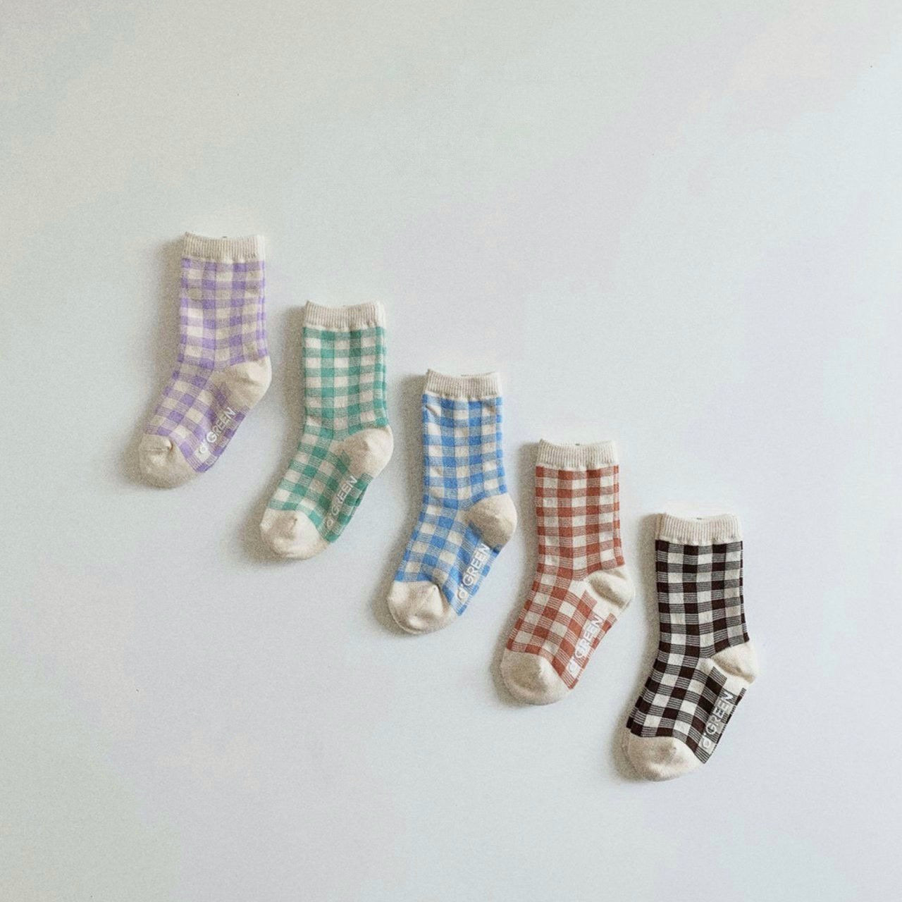 Check socks - Black