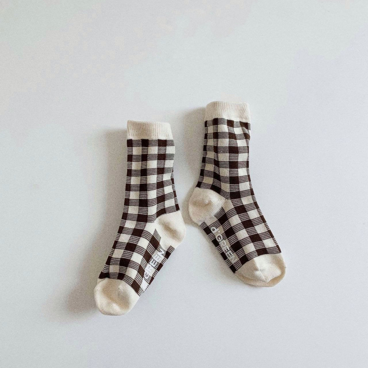 Check socks - Black