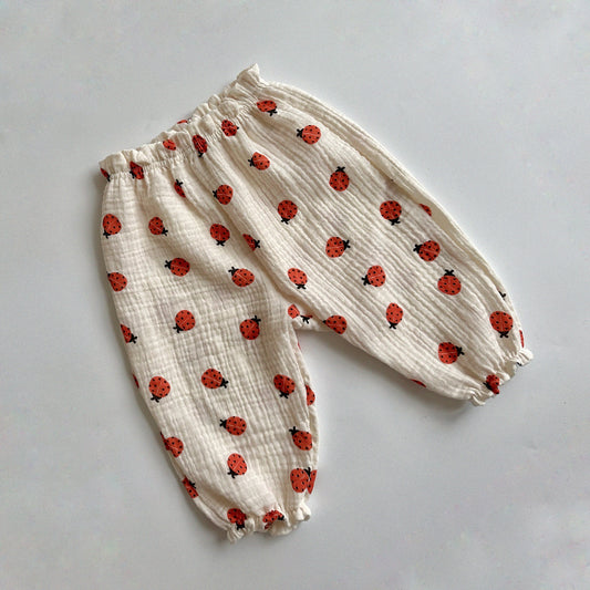 Ladybug muslin pants