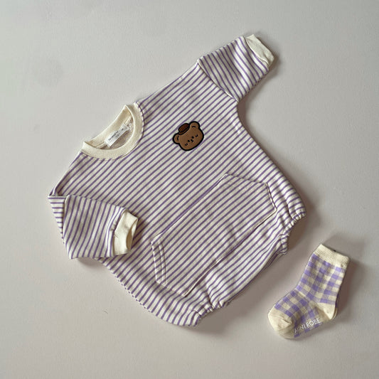 Pocket bear onesie