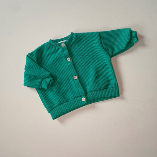 Rib Cardigan - Green