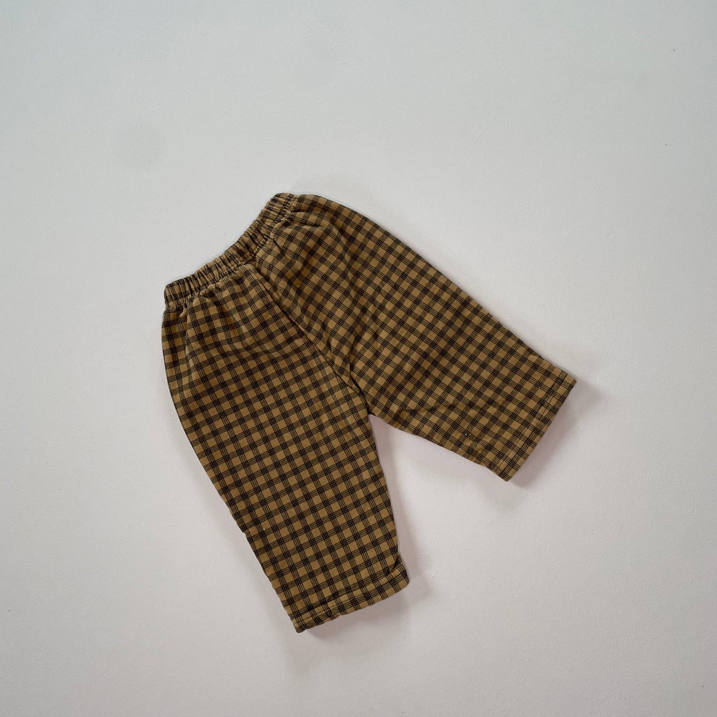 Flanel check pants - Brown