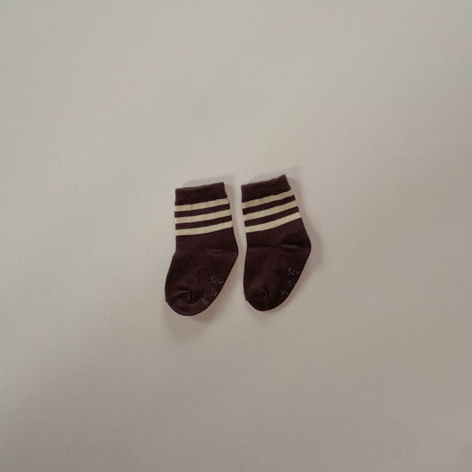 Stripe socks - Burgundy