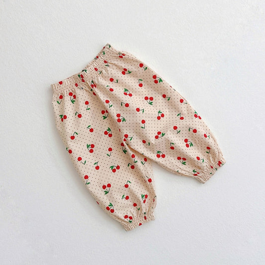 Cherry cotton pants
